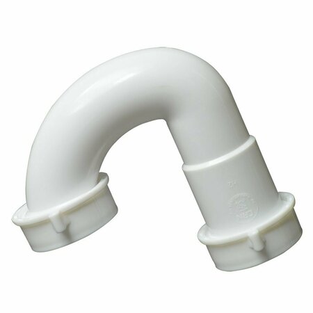 THRIFCO PLUMBING 1-1/2 Inch O.D Plastic Tubular Slip Joint J-Bend with Nuts & Wa 4401653